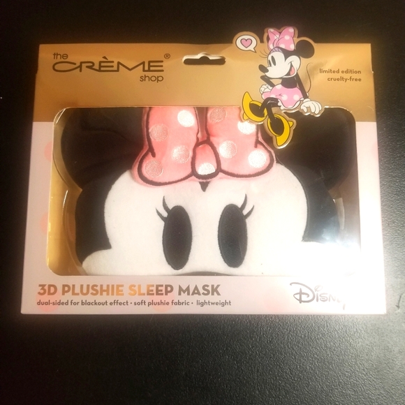 Disney Minnie Mouse 3D Plushie Sleep Mask The Creme Shop NEW - Picture 3 of 5
